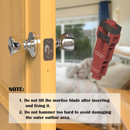 Door Latch Mortise Tool, Door Latch Installation Kit Help Remove Material to Install Door Latch for Clean, Accurate Professional Installation, Door Latch Tool for Use with 1-3/4" or 1-3/8" Thick Door