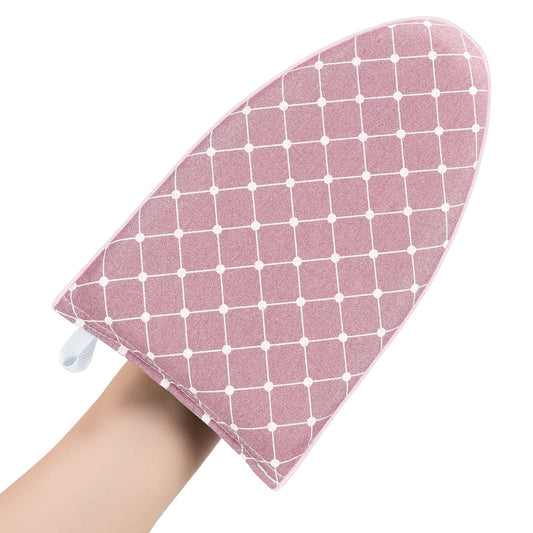 2 pack Garment Steamer Ironing Gloves Anti Steam Glove Heat Resistant Garment Steamer Mitt, Garment Steam Accessories for Clothes，pink