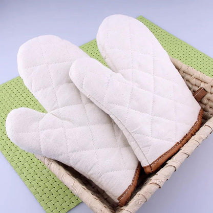 Cotton Oven a pair , High Heat Resistant Microwave Gloves, Kitchen Mitts for Baking,Cooking, BBQ, Small