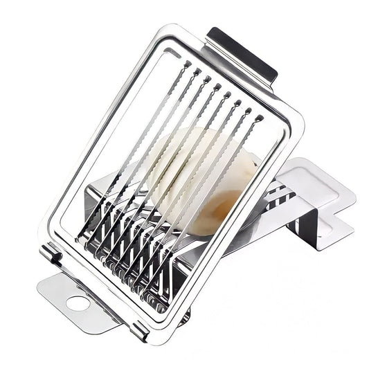 Multifunctional 403 Stainless Steel Egg Slicer for Hard Boiled Eggs Heavy Duty, Safe Egg Cutter, Kiwi Slicer, Banana Slicer