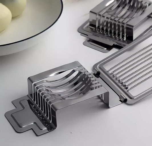Multifunctional 403 Stainless Steel Egg Slicer for Hard Boiled Eggs Heavy Duty, Safe Egg Cutter, Kiwi Slicer, Banana Slicer