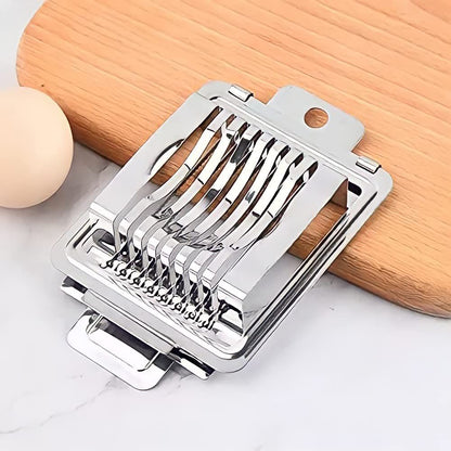 Multifunctional 403 Stainless Steel Egg Slicer for Hard Boiled Eggs Heavy Duty, Safe Egg Cutter, Kiwi Slicer, Banana Slicer