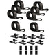 Upgraded Pool Solar Cover Reel Straps,24 Pcs Including 8 Snap-Lock Solar Cover Clips,8 Pcs 3 Times Denser Nylon Solar Cover Straps,8 Hook