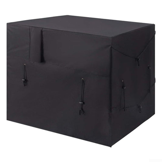 210D Waterproof Oxford Fabric Pool Heat Cover for Outdoor Units with Adjustable Drawstrings, Winter Protection for Spa Equipment