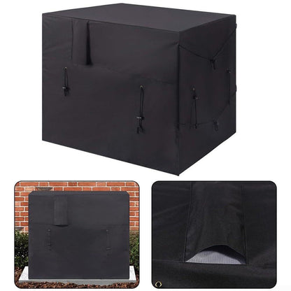 210D Waterproof Oxford Fabric Pool Heat Cover for Outdoor Units with Adjustable Drawstrings, Winter Protection for Spa Equipment