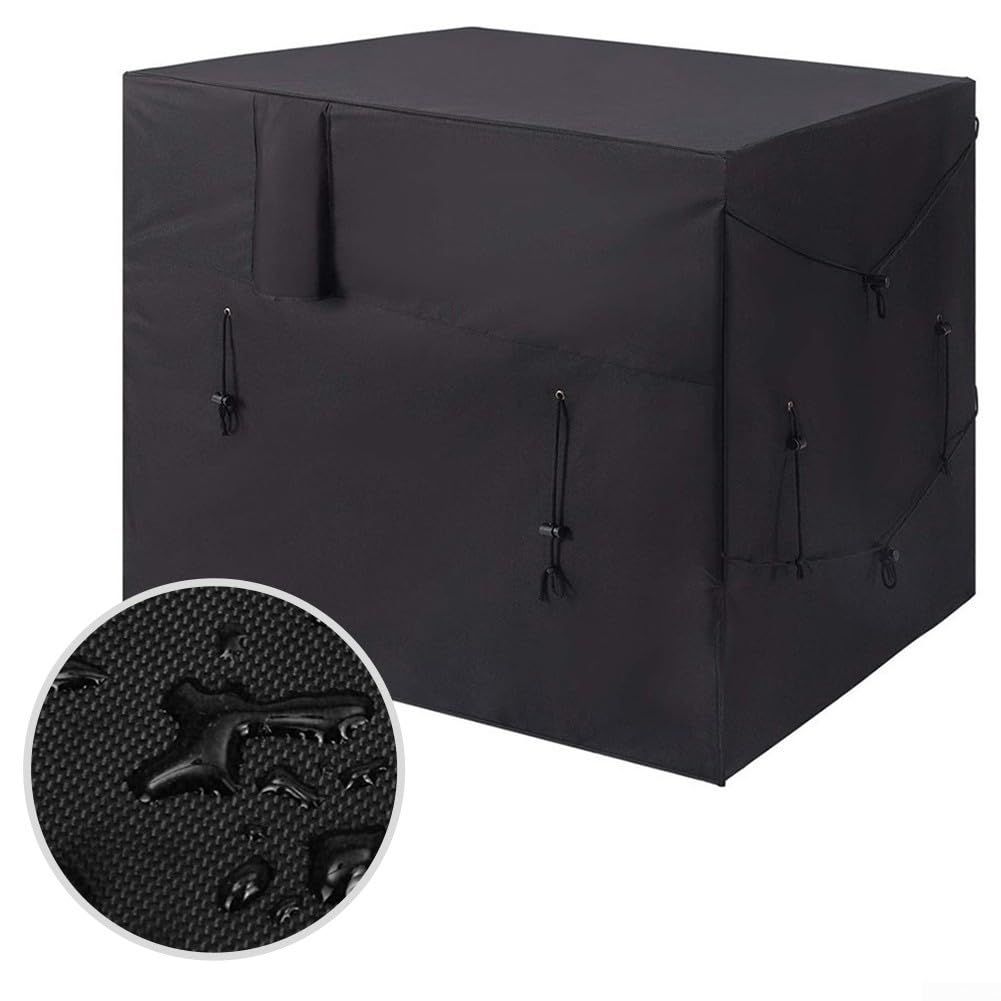 210D Waterproof Oxford Fabric Pool Heat Cover for Outdoor Units with Adjustable Drawstrings, Winter Protection for Spa Equipment