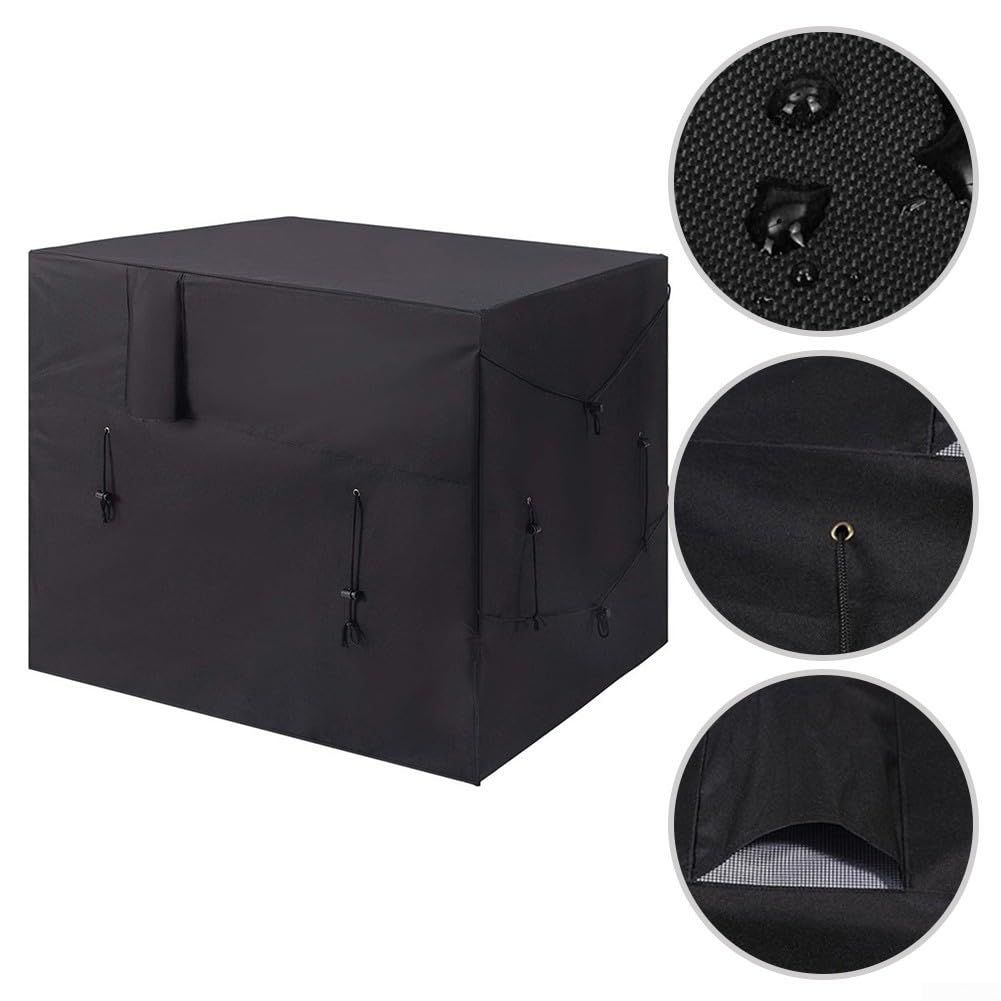 210D Waterproof Oxford Fabric Pool Heat Cover for Outdoor Units with Adjustable Drawstrings, Winter Protection for Spa Equipment