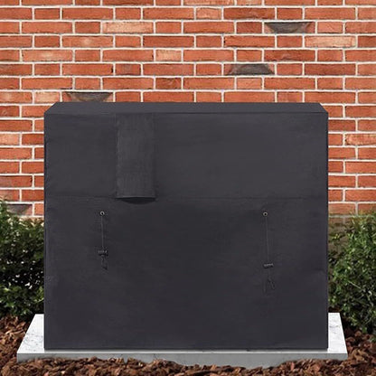210D Waterproof Oxford Fabric Pool Heat Cover for Outdoor Units with Adjustable Drawstrings, Winter Protection for Spa Equipment