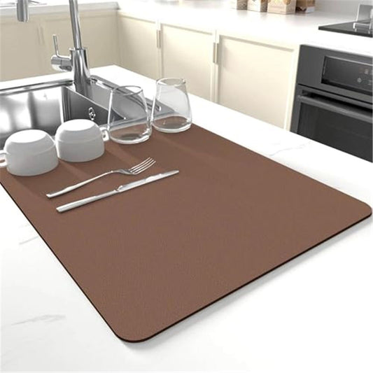 Coffee Mat Hide Stain Rubber Backed Absorbent Dish Drying Mat for Kitchen Counter Fits Under Coffee Maker & Machine 40*60cm