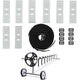 Solar Cover Reel Attachment Kit 24Pcs Pool Solar Cover Reel Attachment Straps Kit Cover Reel Straps Kit for Inground Swimming Pool