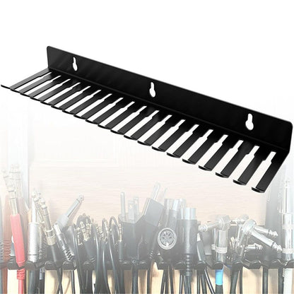 Wall Mount Cable Hanger Cord Rack Organizer Cable Holder Cable Storage with 19 Cable Slots Width from 5.5 to 9.5mm for Cord Management