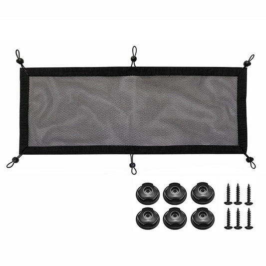 Cable Management net - Under Desk Cable Management Tray - Cable net - Wire Management Under Desk - Cord Organizer (6-pole socket net pocket+6 plum blossom buckles+6 screws)