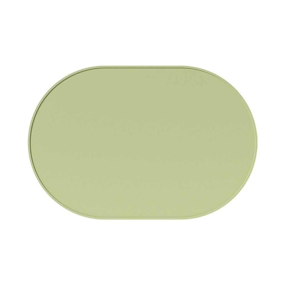 Silicone Placemats Set of 4, Oval Heat Resistant Place Mats, Waterproof Washable Wipeable Dining Table Mats, Non-Slip Silicone Food Mat for Toddles Kids Adults Home Decor