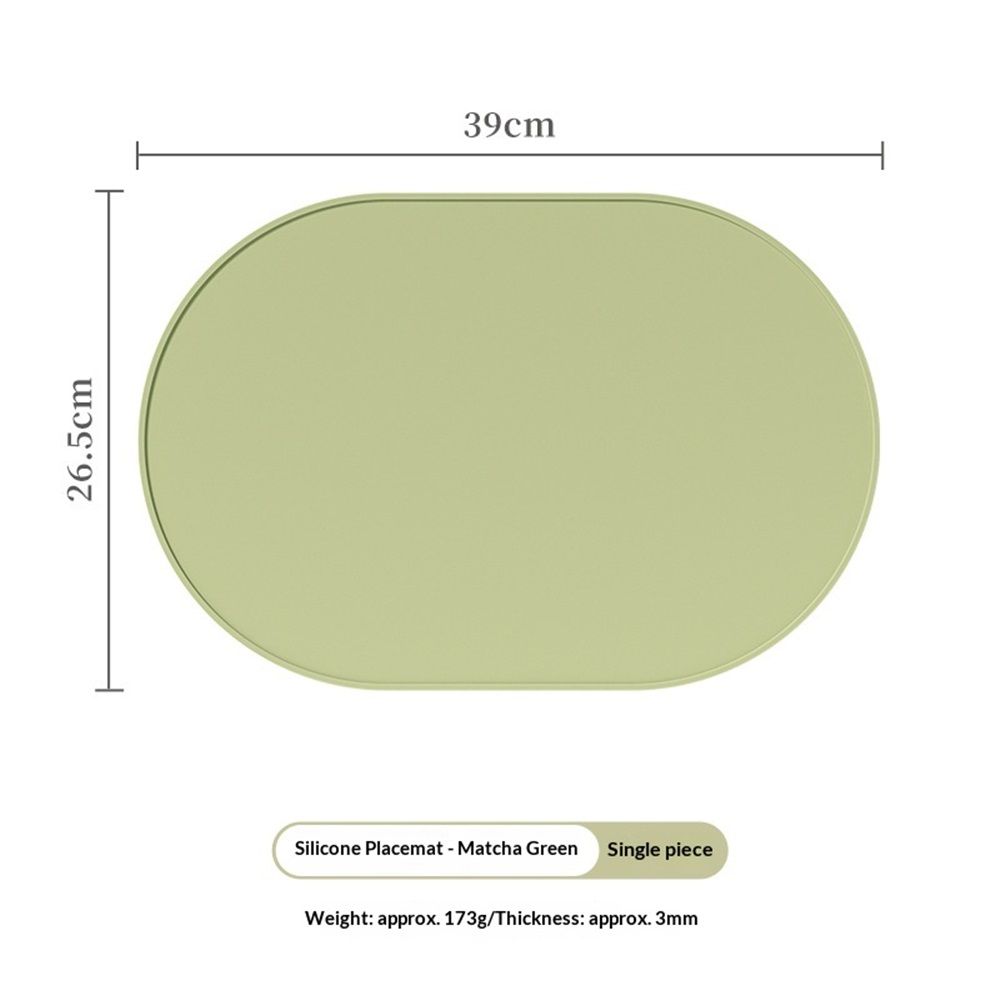 Silicone Placemats Set of 4, Oval Heat Resistant Place Mats, Waterproof Washable Wipeable Dining Table Mats, Non-Slip Silicone Food Mat for Toddles Kids Adults Home Decor