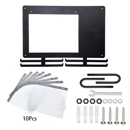 Medal Hanger Display for Runners, Marathon Medal Holder Display Wall Hanger and Race Bib Boards Holder with Chalkboard Marker