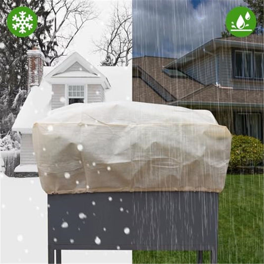 Plant Cover Freeze Protection, Winter Plant Covers, Plant Frost Cover, Tree Plant Freeze Protection Covers, Planter Plant Winter Frost Blanket with Zip Drawstring,2 Pack (59x17.7x15.7INCH)