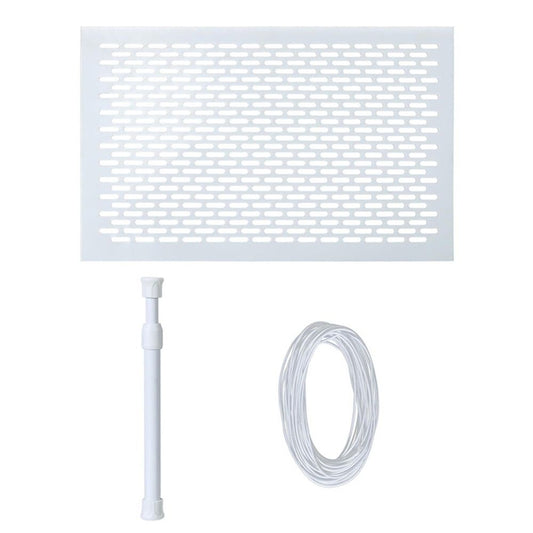 Skimmer Guard Kit Pool Skimmer Net Leaf Skimmer Catcher Shield Protective Spring Action Net System Leaf Protection Debris Prevent Blockage Easy Assembly Durable White