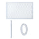 Skimmer Guard Kit Pool Skimmer Net Leaf Skimmer Catcher Shield Protective Spring Action Net System Leaf Protection Debris Prevent Blockage Easy Assembly Durable White