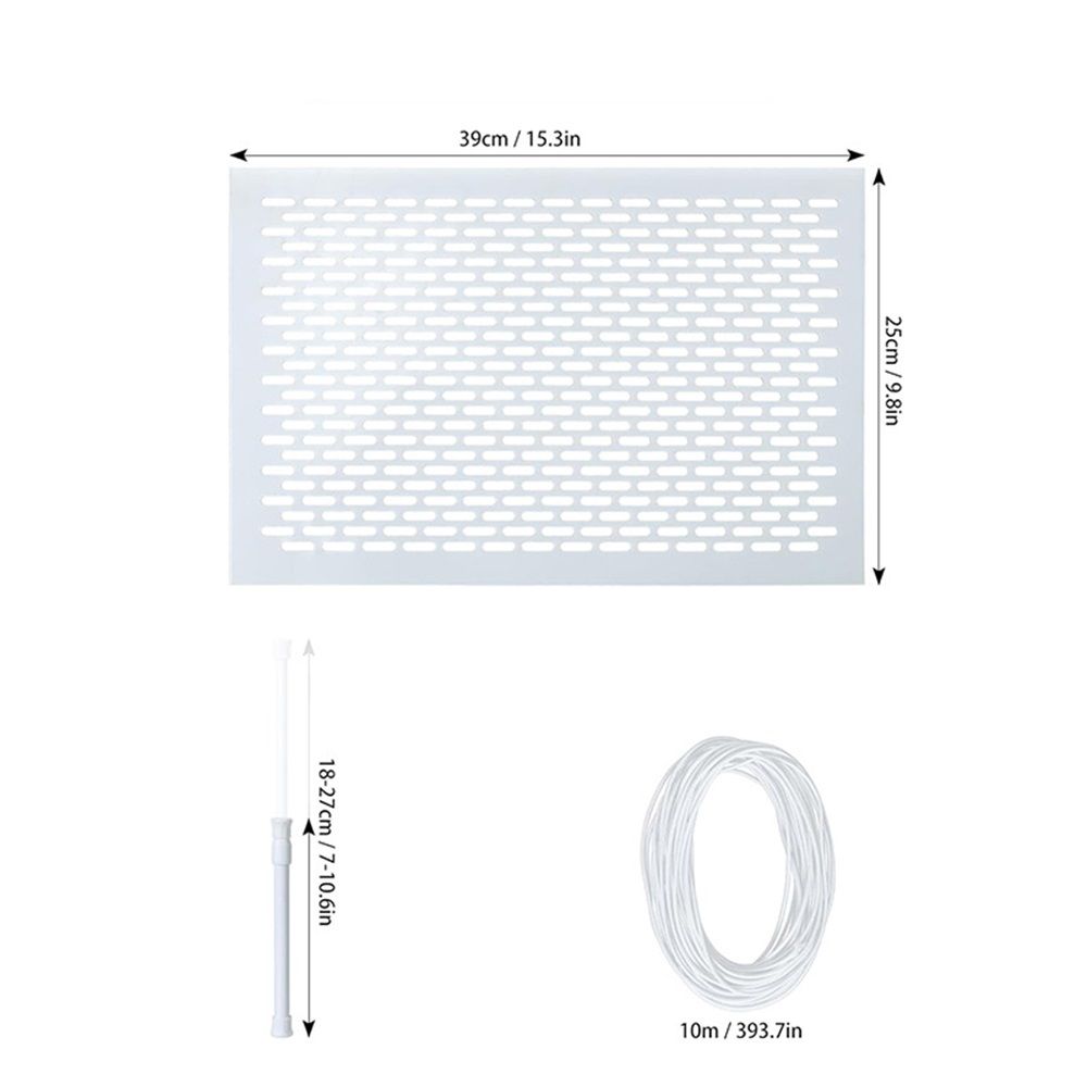 Skimmer Guard Kit Pool Skimmer Net Leaf Skimmer Catcher Shield Protective Spring Action Net System Leaf Protection Debris Prevent Blockage Easy Assembly Durable White
