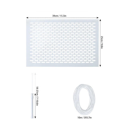 Skimmer Guard Kit Pool Skimmer Net Leaf Skimmer Catcher Shield Protective Spring Action Net System Leaf Protection Debris Prevent Blockage Easy Assembly Durable White