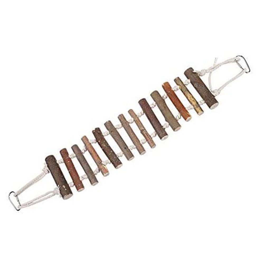 Rope Ladder Bird Toy, Bird Ladder Rope Wooden Ladder Swing Ladder Toy for Parrots Pet Hamster Parrot Parrot Perch for Cage Hanging Pet Bird Cage Accessories（10*60cm）