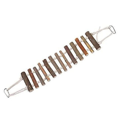 Rope Ladder Bird Toy, Bird Ladder Rope Wooden Ladder Swing Ladder Toy for Parrots Pet Hamster Parrot Parrot Perch for Cage Hanging Pet Bird Cage Accessories（10*60cm）