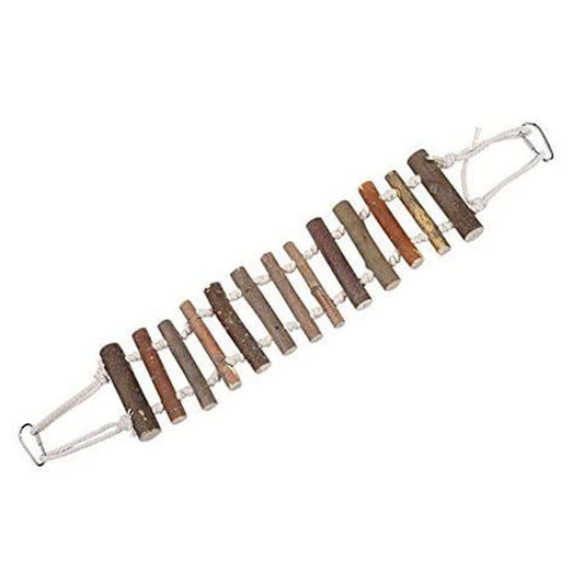 Rope Ladder Bird Toy, Bird Ladder Rope Wooden Ladder Swing Ladder Toy for Parrots Pet Hamster Parrot Parrot Perch for Cage Hanging Pet Bird Cage Accessories（10*60cm）