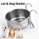 Stainless Steel Hook Cup  Bird Toys Liquid Water Food Parrot Parrotlet African Grey , Water Cup Suspension（S）