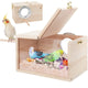 Parakeet Nesting Box Transparent Design,  Bird Nest Breeding Box with  Wood Bird Cage House for Cockatiel Lovebirds  Finch Parrotlets Canary （12*12*19.5）