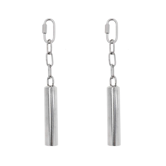 2 Pcs Stainless Steel Bell Bird Toys Chew Toy Heavy Duty Bird Cage Stand Toys for Parrot, Macaw, African Greys, Small Cockatoo, Parakeet, Cockatiels（20.5cm）