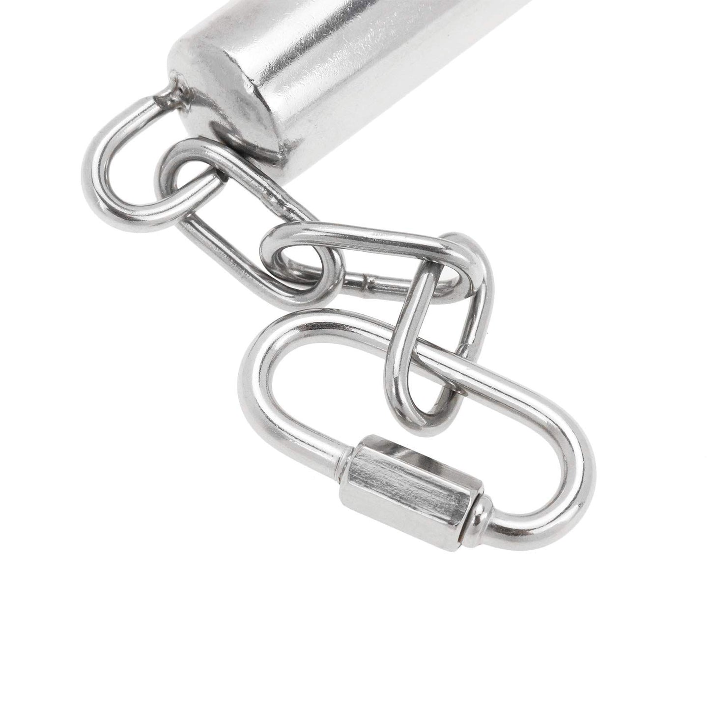 2 Pcs Stainless Steel Bell Bird Toys Chew Toy Heavy Duty Bird Cage Stand Toys for Parrot, Macaw, African Greys, Small Cockatoo, Parakeet, Cockatiels（20.5cm）