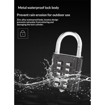 2 pack 10 Digit Push Button Combination Padlock, 5 Digit Locking Mechanism, Easy to Read Numbers - Resettable and Cut Proof Combo Code(2 Black)