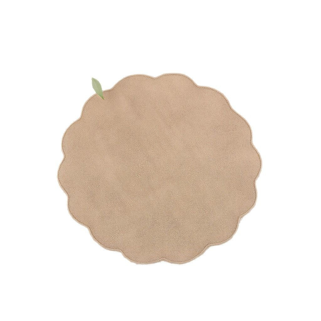 Round  Placemats Set of 12 Jute Rustic Place Mats for Dining Table Heat Resistant Natural Farmhouse Table Mats Decor (Wave Rim)