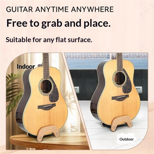 Adjustable Acoustic Guitar Stand - Solid Wood Portable Floor Holder - Lightweight Travel Friendly Design for Classical/Nylon String Guitars (Not Suitable for Electric Guitars)