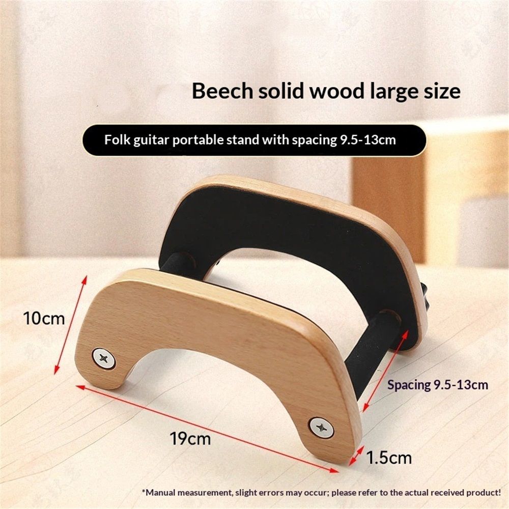Adjustable Acoustic Guitar Stand - Solid Wood Portable Floor Holder - Lightweight Travel Friendly Design for Classical/Nylon String Guitars (Not Suitable for Electric Guitars)