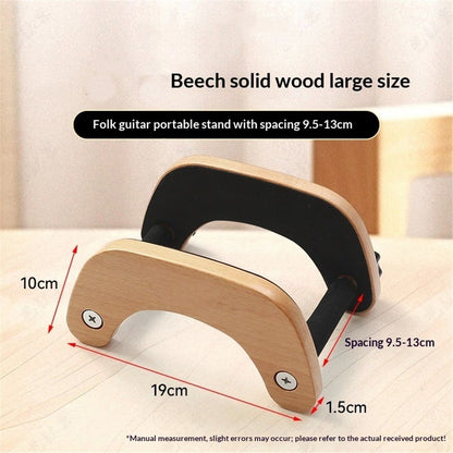 Adjustable Acoustic Guitar Stand - Solid Wood Portable Floor Holder - Lightweight Travel Friendly Design for Classical/Nylon String Guitars (Not Suitable for Electric Guitars)