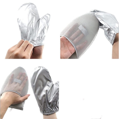 3 PCS Garment Steamer Ironing Gloves, Waterproof Care Anti Steam Mitt with Finger Loop, Heat Resistant Protective Gloves Iron Board for Clothes Steamers (Pointy)