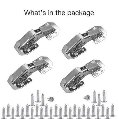 6 pack Lock Connection-Concealed Cabinet Hinges Hinges for Kitchen Cabinet, Invisible Cabinet Hinges for Cupboards, Wardrobes