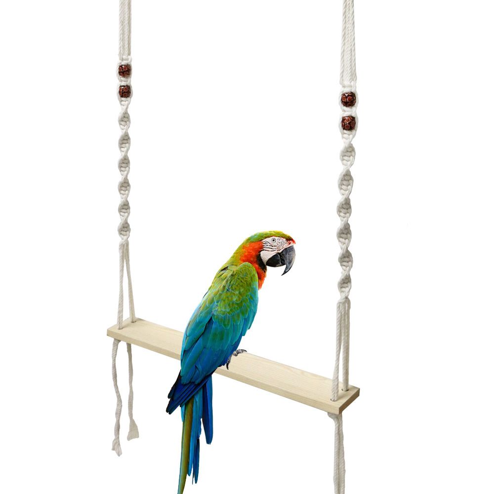 Chicken Swing Wooden Chicken Hanging Swing Toys Climbing Stand Ladder Training Toys Perch Ladder for Hens Medium Large Bird Parrot
