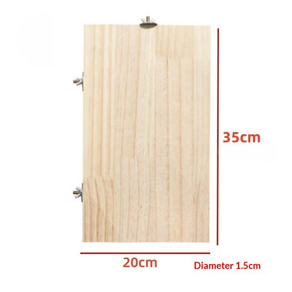 Large Bird Perch Stand Platform, Natural Wooden Small Animals Cage Accessories,  Parakeet Cockatiel Rat Hamster Guinea Pig Conure Chinchillas(35*20*1.5cm)