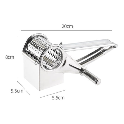 Stainless steel cheese slicer, hand cranked rotating cheese slicer, cheese slicer tool, creative cheese slicer（Conventional 9-10 holes）