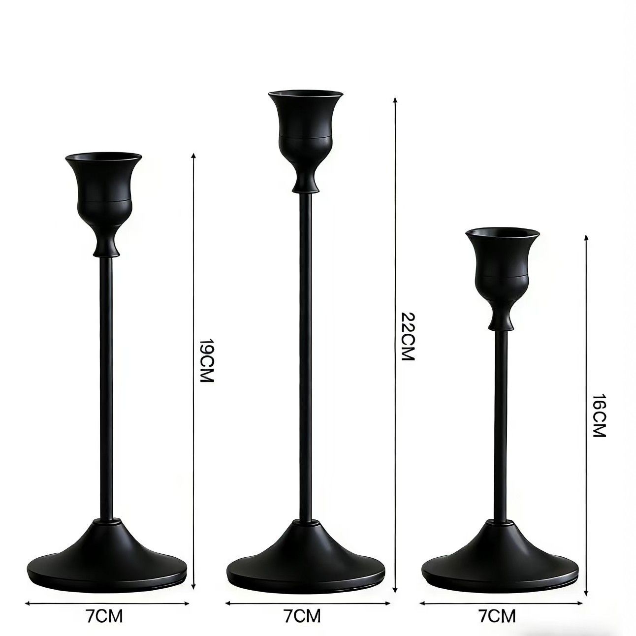 Candlestick Holders,Taper Candle Holder for Candlesticks Black Candelabra Candle Holders Vintage Candle Stick Candle Holder for Fireplace Party Dining Home 6pcs