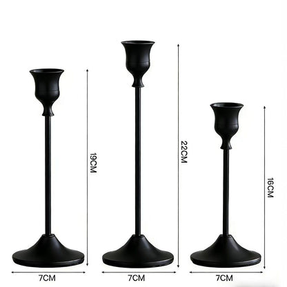 Candlestick Holders,Taper Candle Holder for Candlesticks Black Candelabra Candle Holders Vintage Candle Stick Candle Holder for Fireplace Party Dining Home 6pcs