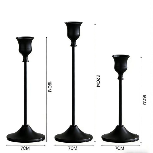 Candlestick Holders,Taper Candle Holder for Candlesticks Black Candelabra Candle Holders Vintage Candle Stick Candle Holder for Fireplace Party Dining Home 6pcs