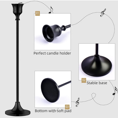 Candlestick Holders,Taper Candle Holder for Candlesticks Black Candelabra Candle Holders Vintage Candle Stick Candle Holder for Fireplace Party Dining Home 6pcs