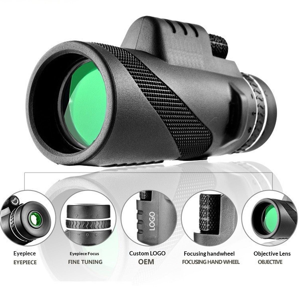 80*100 HD Monocular Telescope for Adults high Powered | Comes with Smartphone Adapter Tripod Hand Strap | Suitable for Bird Watching Sports Hiking Traveling