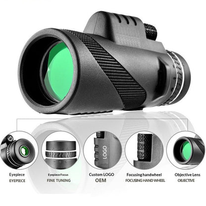 80*100 HD Monocular Telescope for Adults high Powered | Comes with Smartphone Adapter Tripod Hand Strap | Suitable for Bird Watching Sports Hiking Traveling
