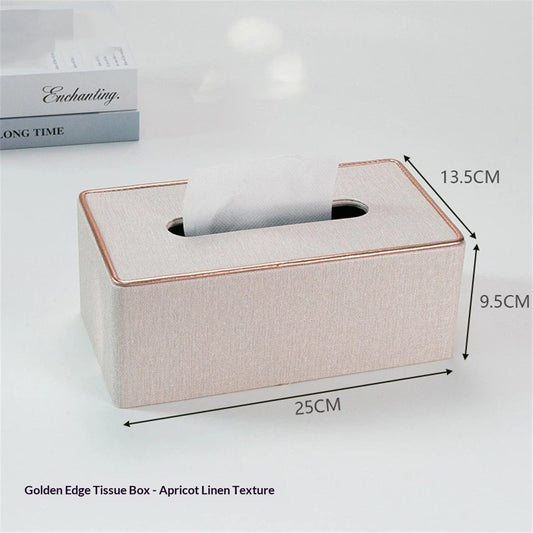 Fashion Leather Tissue Box Holder,Rectangular Tissue Box Cover for Bathroom Dresser Night Stand,Napkin Box Drawer Paper Dispenser,Home Office car Tissue Holder with Magnetic Bottom (Beige)