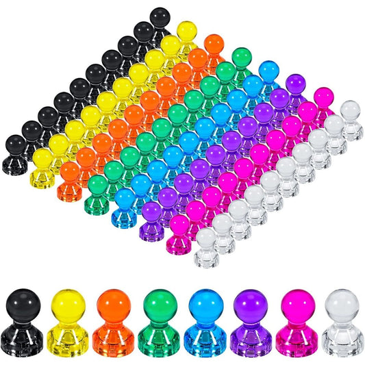 160 Colorful Magnets for Whiteboard | 8 Assorted Color Strong Push Pin Magnets | Perfect Magnetic Push Pins to use as Refrigerator Magnets, Whiteboard Magnet, Classroom Magnet