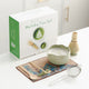 Matcha Whisk Set, Ceramic Matcha Kit Set Includes Matcha Bowl, and Holder, Bamboo Scoop, Scoop Rest, Sifter and Tea Towel - 8 Pcs Matcha Kit for Matcha Lovers (Mottled Green)